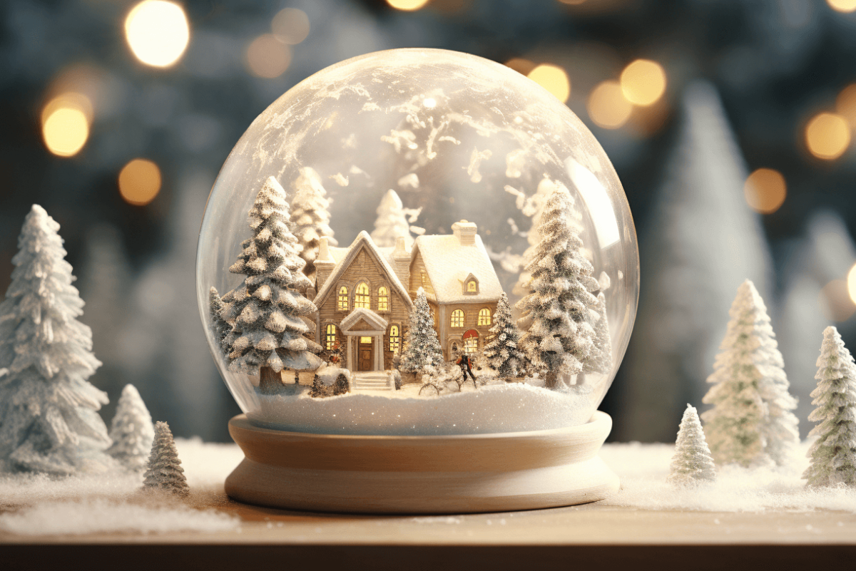 Fotografía navideña de familia en estudio para campaña de Navidad 2024